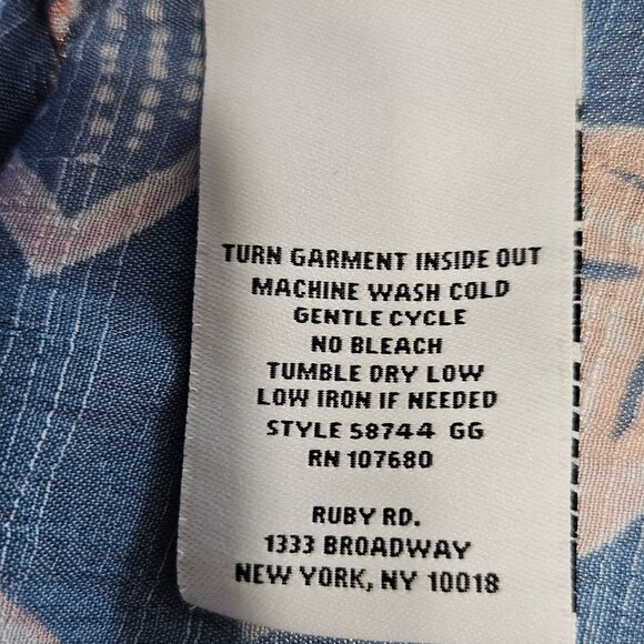 Ruby Rd Pleat Front/Roll Sleeve Blouse - Picture 7 of 7